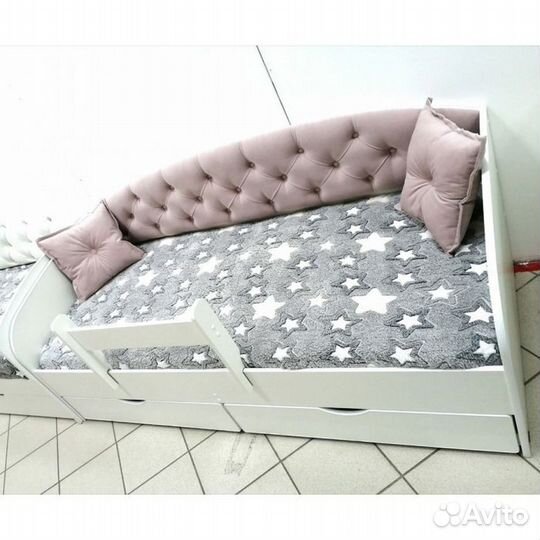 Кровать лдсп для малыша съёмный борт диван