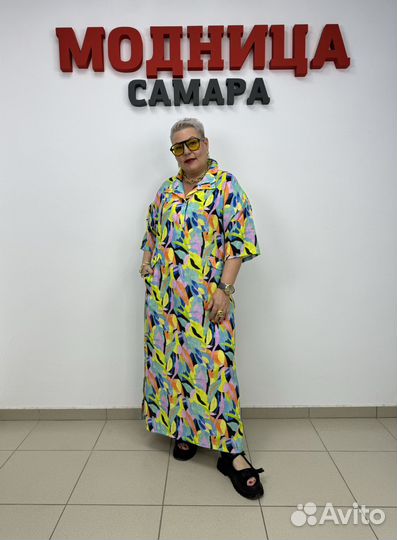 Платье летнее лён Турция 48,50,52,54,56,58