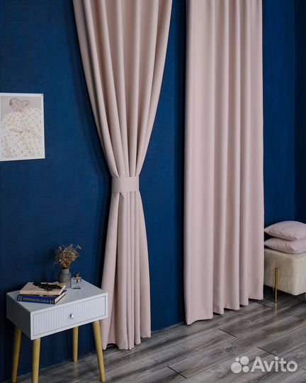 Шторы блэкаут Амадео Светло-розовый