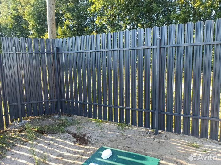 Забор из профнастила под ключ