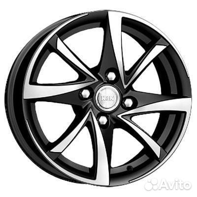 Диски K&K Игуана 6.5x15 4*100 ET50 DIA60.1 Алмаз черный Литой