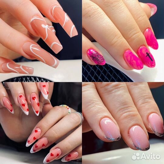 Наращивание ногтей, маникюр