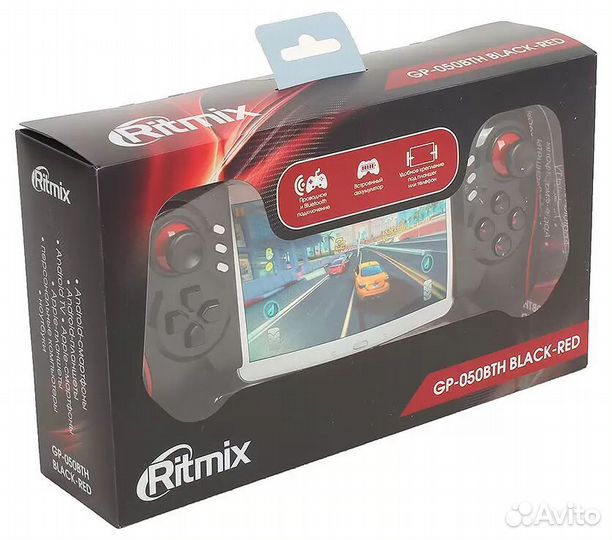 Джойстик ritmix GP-050BTH Black Red беспроводной \