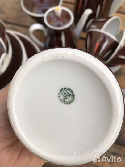 Кофейный сервиз фарфор гдр freiberger porzellan