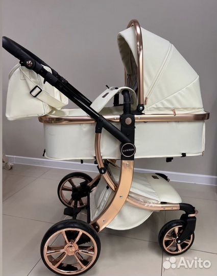 Коляска 3 в 1 экокожа, коляска 2 в 1