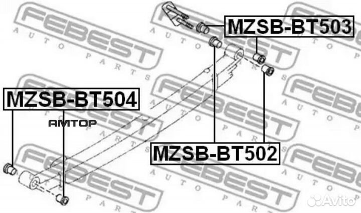 Febest mzsbbt503 mzsb-BT503 febest втулка рессоры