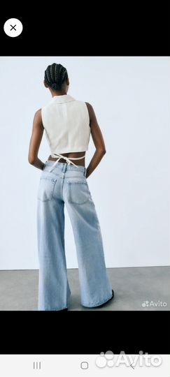 Жилет Zara S новый лен