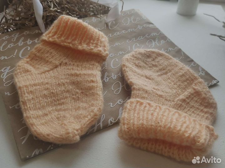 Вязаные носки для детей от 6 месяцев