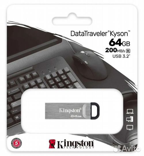 Флешка USB Kingston DataTraveler Kyson 64гб