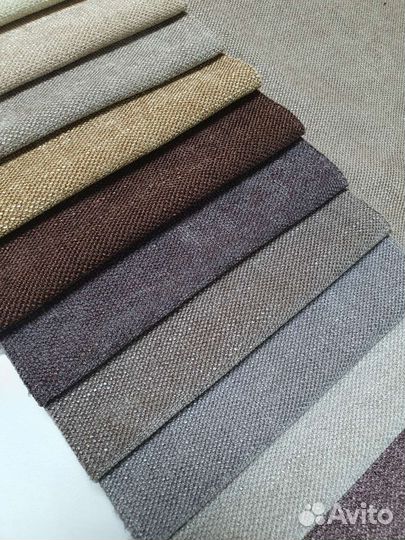 Ткань мебельная рогожка коричневая
