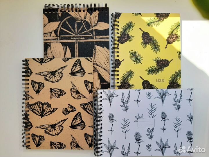 Блокноты на пружине, шишки