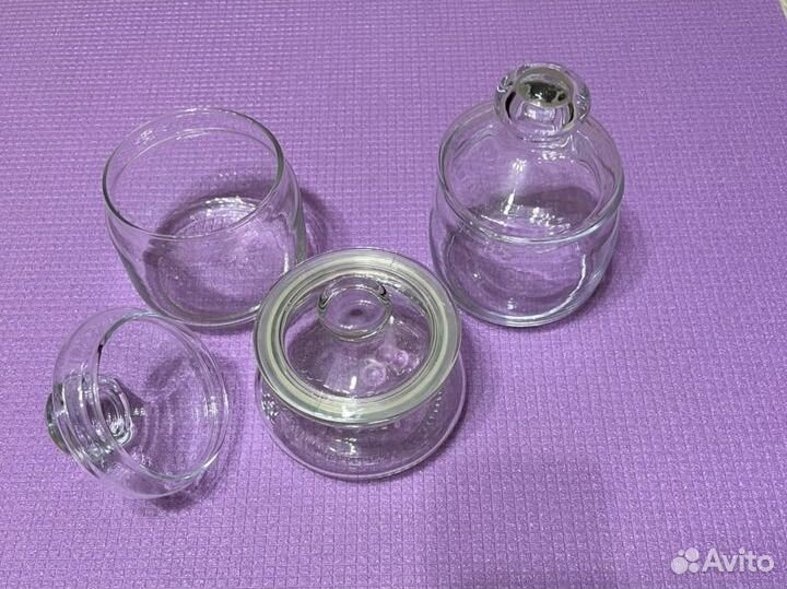 Банки для сыпучих продуктов стекло в ассортименте