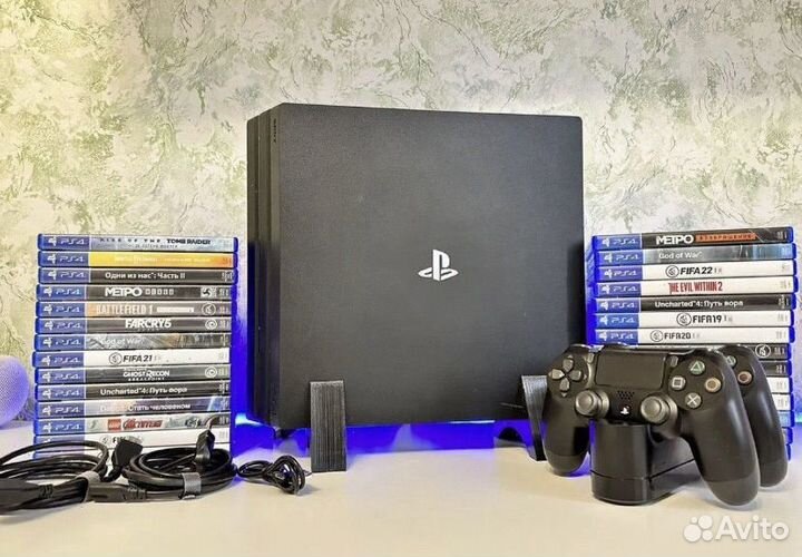 Sony playstation 4 pro + 69 игр