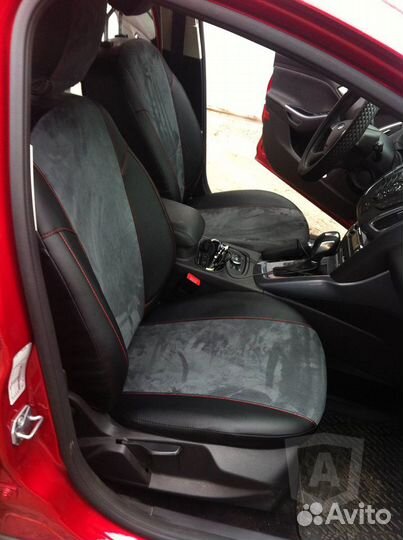 Чехлы на Honda Civic D4 (экокожа+алькантара)