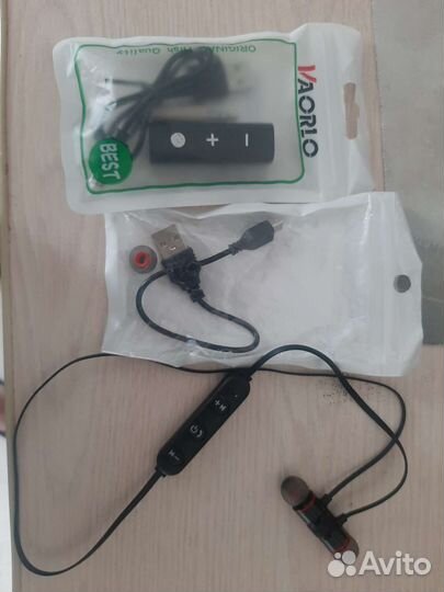 Bluetooth 5,0 приемник+ Bluetooth наушники