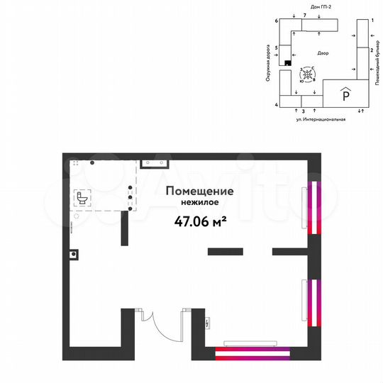 Торговое помещение 47.06м2