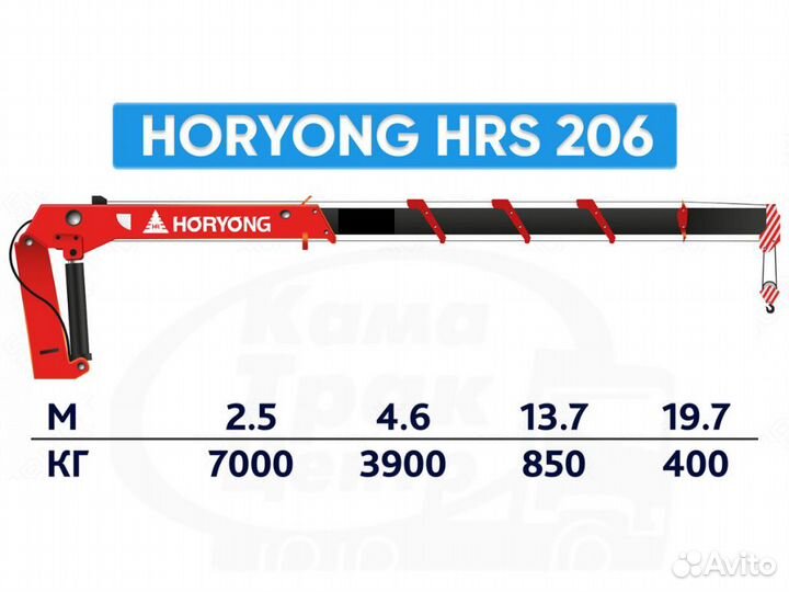 Бортовой грузовик КАМАЗ 65115 с КМУ Horyong, 2024