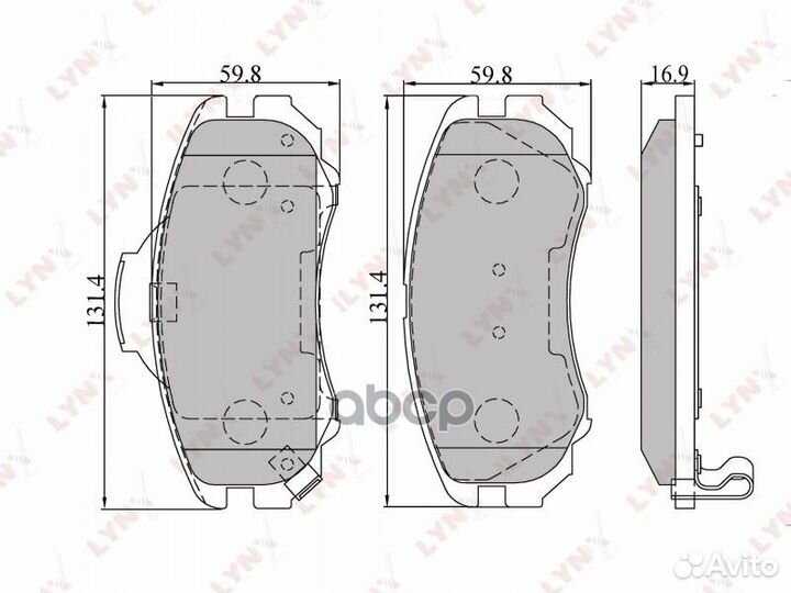 Колодки тормозные дисковые перед BD3602 LYN