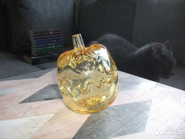 Шкатулка Яблоко стекло Гусь-Хрустальный 1980