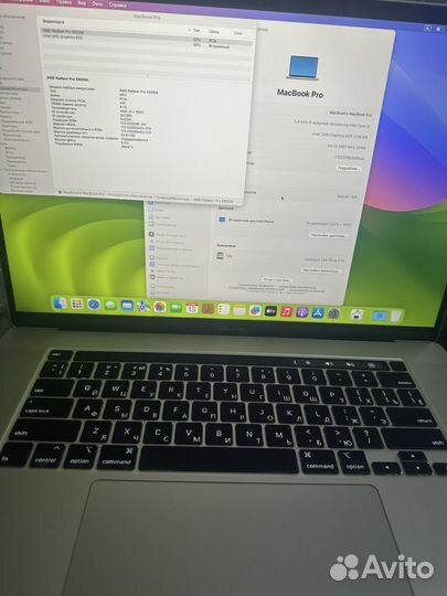 Macbook pro 16 2019 I9/64/2tb 5600m 8gb 11 циклов