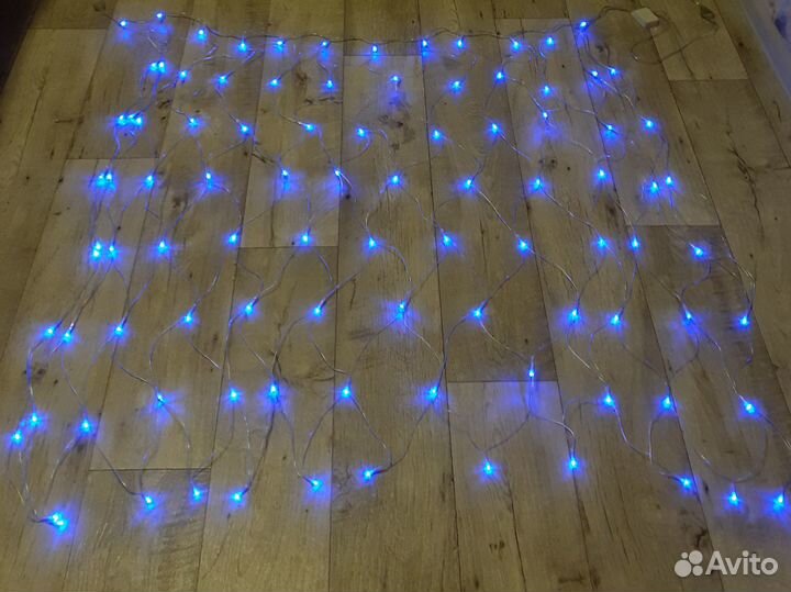 Гирлянда сетка на окно