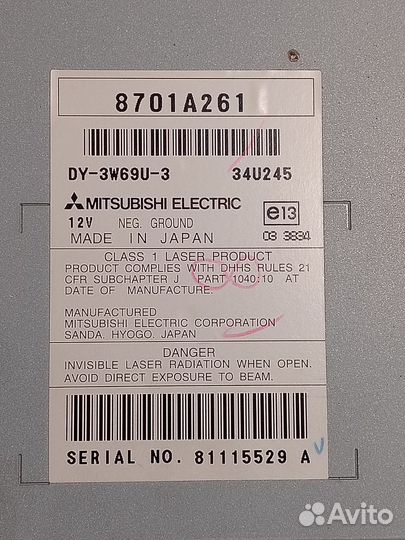 Штатное гу Mitsubishi Lancer X