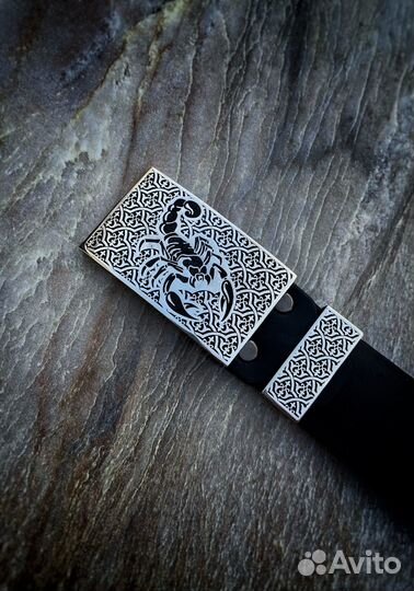 Ремень мужской пряжка серебро