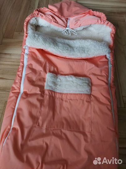 Конверт зимний на овчине в коляску