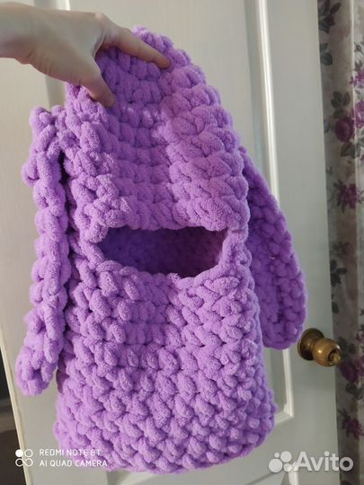 Шапка с ушами зайца