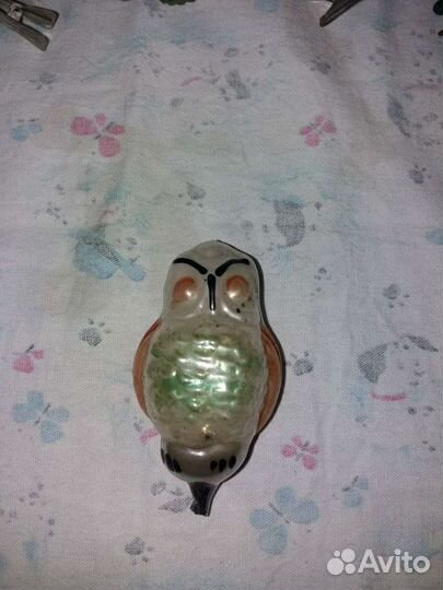 Ёлочные игрушки на прищепке.стекло СССР