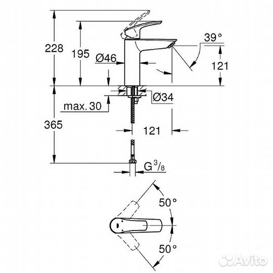 Смеситель для раковины Grohe 23324003 Хром