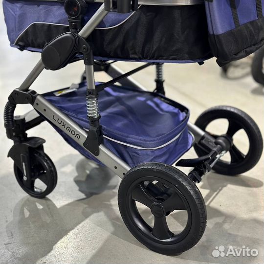 Коляска трансформер Luxmom 558 2в1 синий