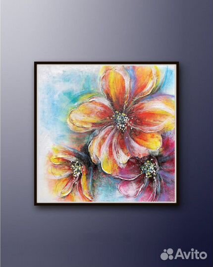 Интерьерная картина маслом детальная проработка