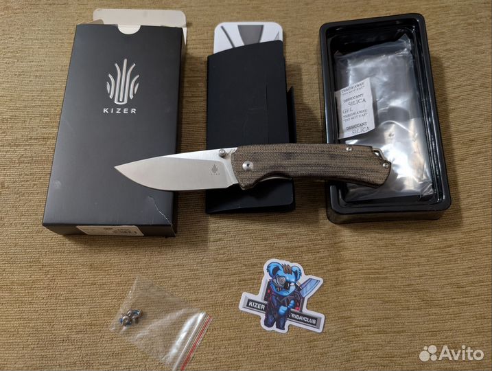 Нож складной Kizer T1 micarta