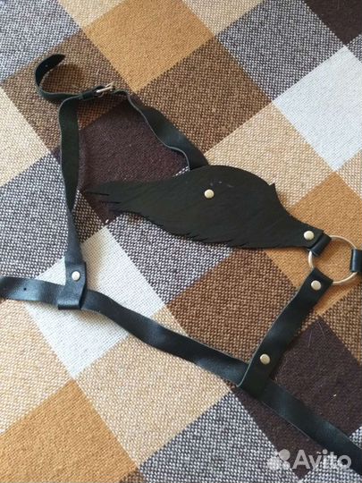 Портупея с крыльями натуральная кожа