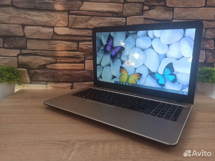 Мощный офисный ноутбук Asus 4gb/ssd/hdd 1000gb