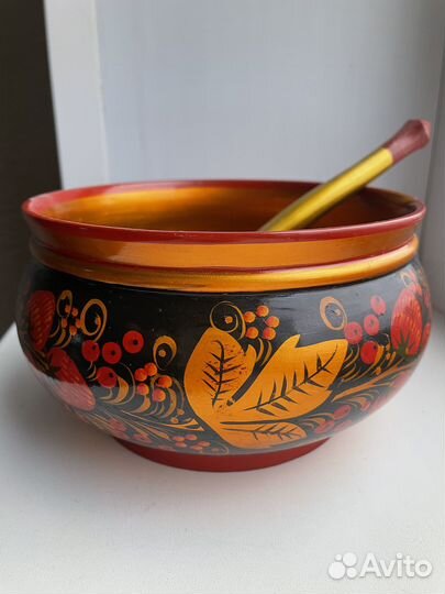 Хохлома плошка + ложка