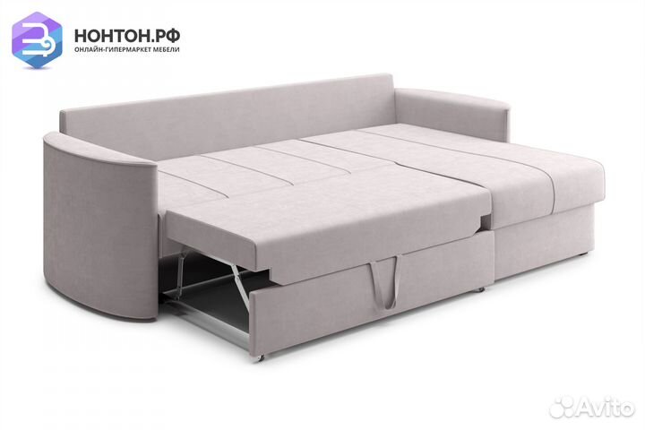 Диван угловой дельфин Колибри бежевый