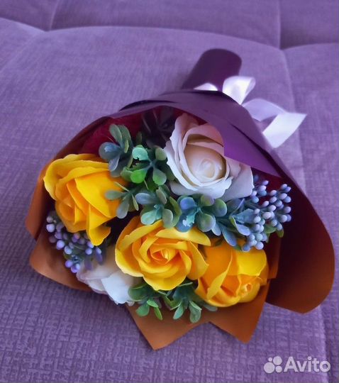 Букет из мыльных роз выпускной