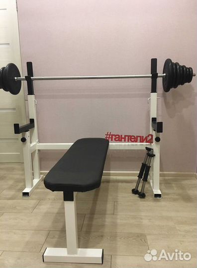 Набор Жимовая скамья со штангой и гантельным