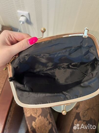 Клатч женский натуральная кожа зеленый