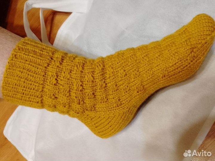 Носки шерсть, ручная вязка