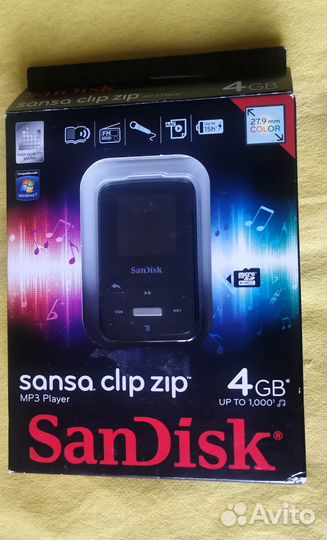 Культовый плеер SanDisk Sansa Clip Zip (like new)