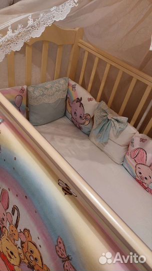 Детская кроватка Аскона с маятником и ящиком