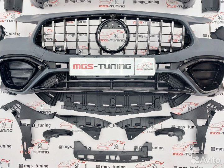 Передний бампер 45 AMG+диффузор 35 AMG CLA 118