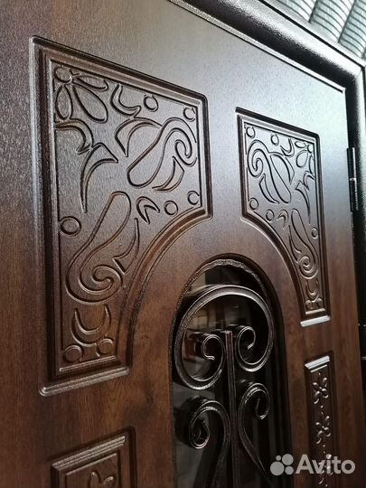 Металлические двери мдф/мдф со стеклопакетом