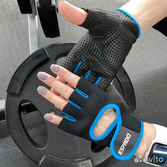 Перчатки для фитнеса Espado, ESD001, черно-синий