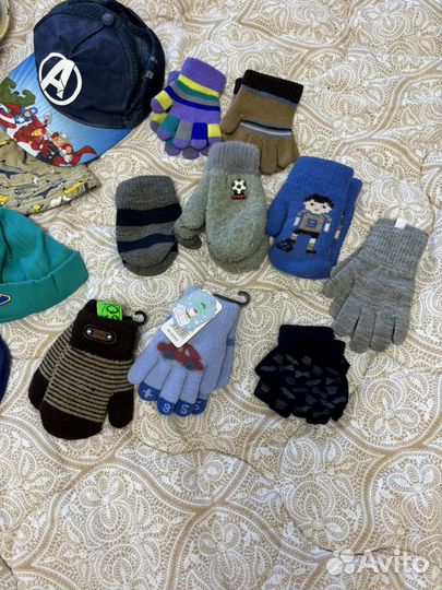 Шапки, шарфы, варежки, кепки для мальчика