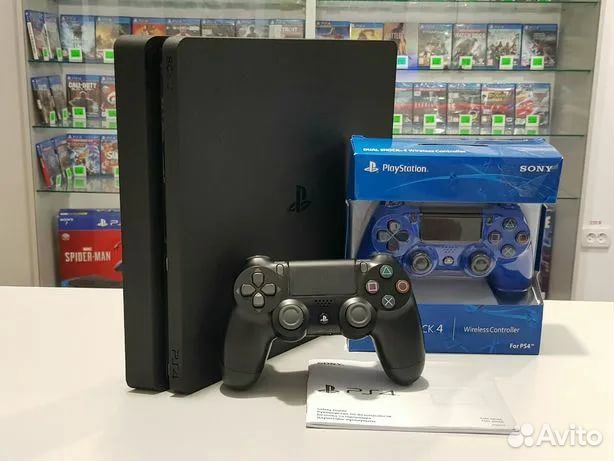 Ps4Fat PS4Slim,PRO Белая 18 игр +1000GB +4джостика