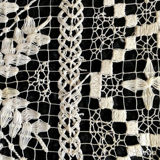 Скатерть салфетка филейная кружево старинная